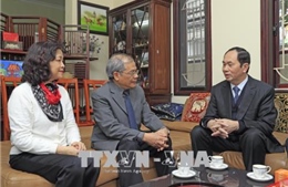 Chủ tịch nước Trần Đại Quang thăm, chúc Tết các trí thức tiêu biểu của Hà Nội